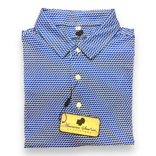 American Strutter® Performance Polo “The Strutter” Microprint (Navy)