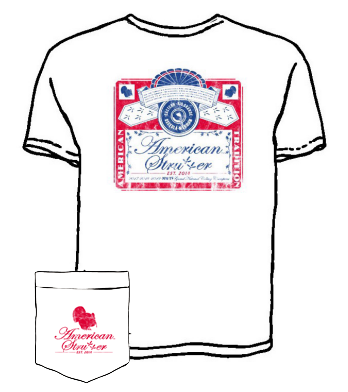 American Strutter® 'American Label' T-Shirt (White)