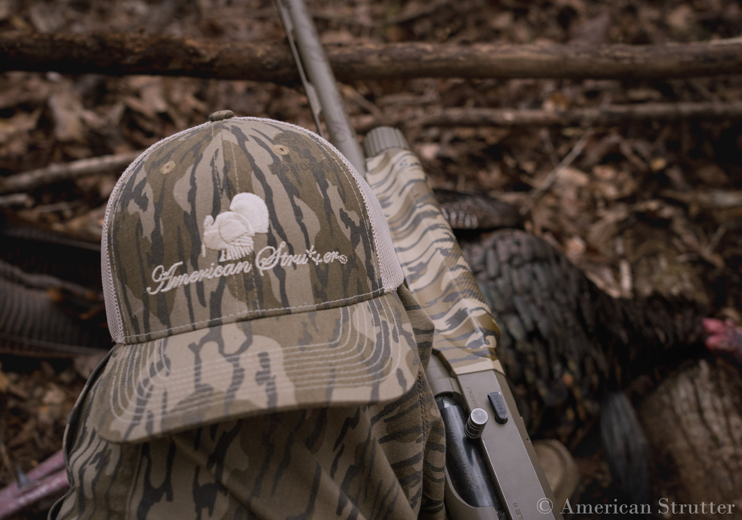 American Strutter Mossy Oak Original Bottomland ‘Flatline’ Snapback