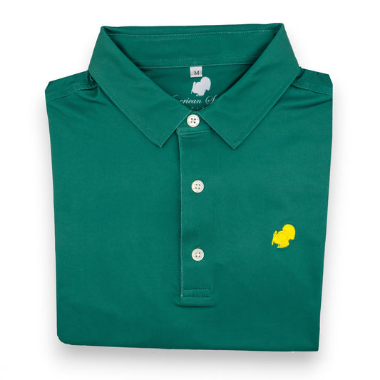American Strutter® Performance Polo (Masters Green w/ Yellow Embroidery)