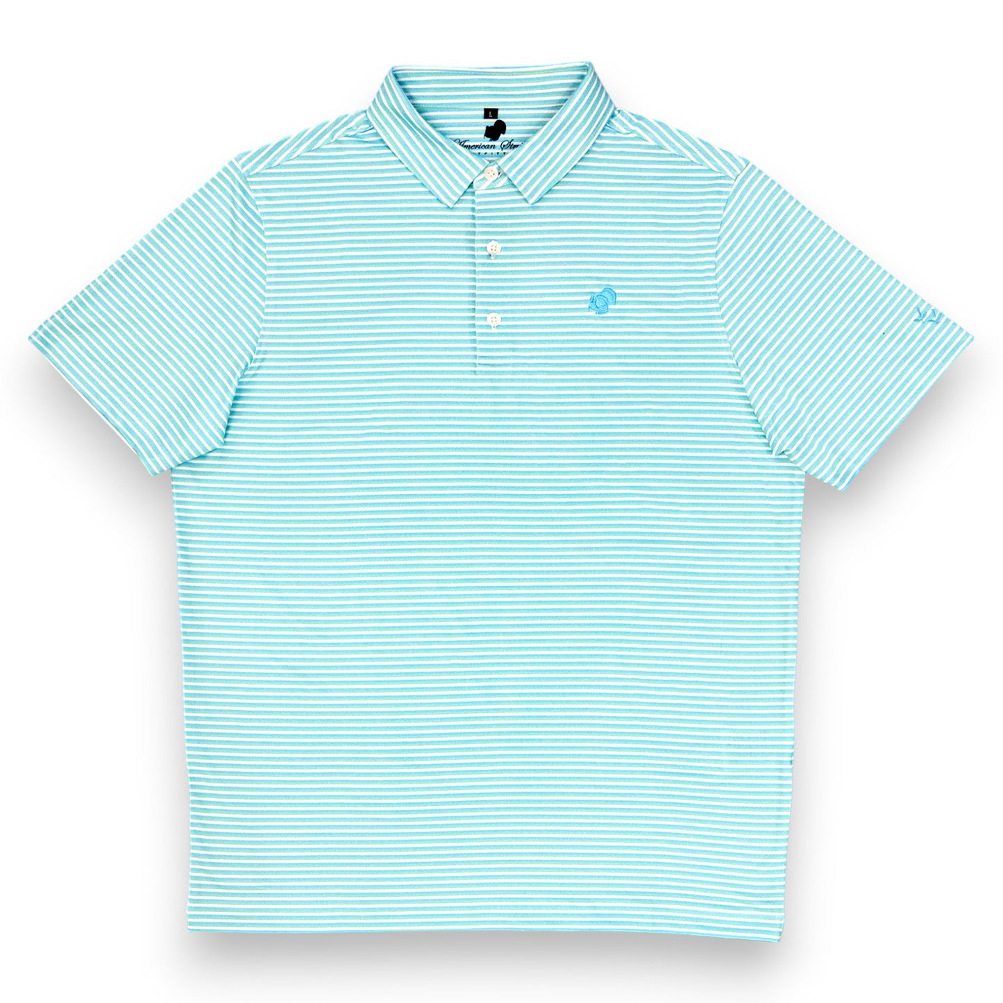 American Strutter® Performance Polo (SKY BLUE/MINT/WHITE)