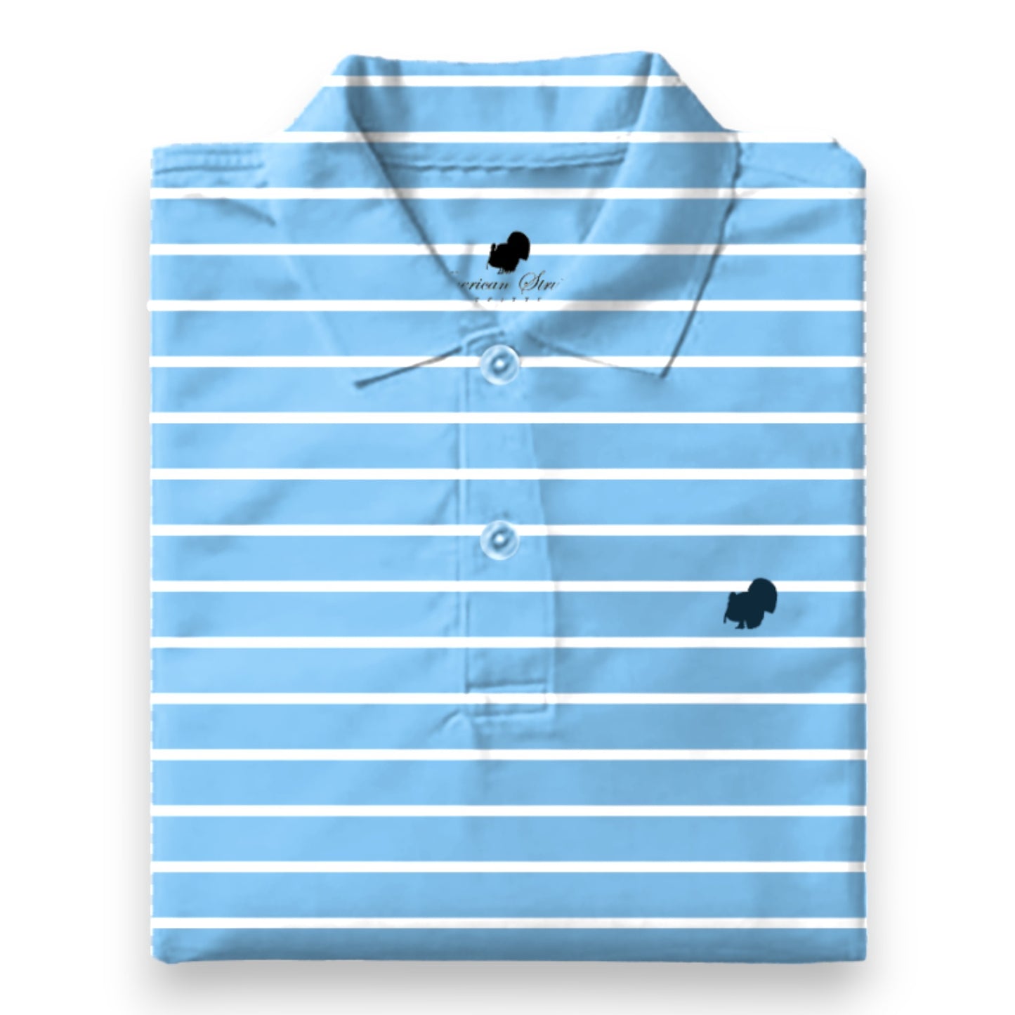 American Strutter® Performance Polo (Carolina Blue)