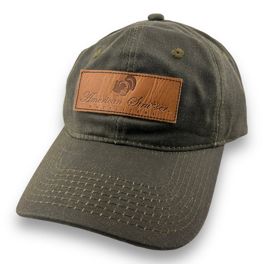 American Strutter® Olive Waxed Hat with Leather Patch