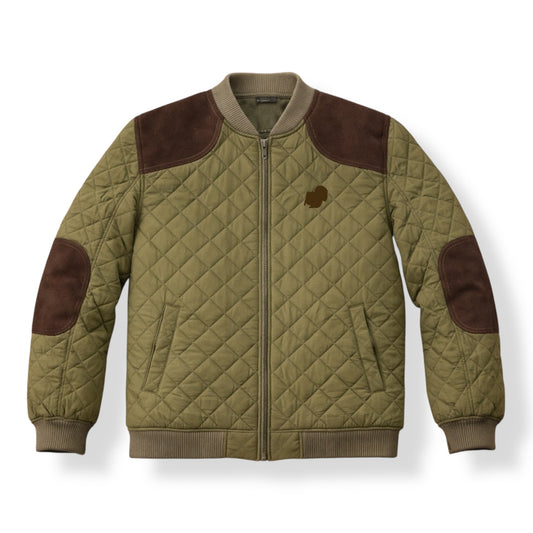 BobField Quilted Jacket (Moss Green/Walnut)
