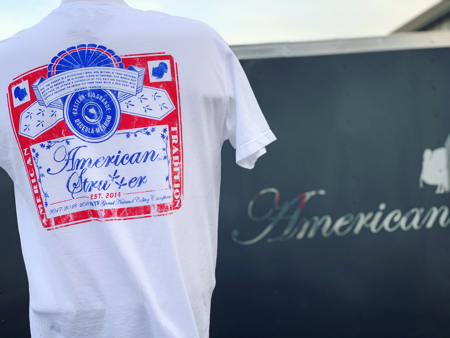 American Strutter® 'American Label' T-Shirt (White)