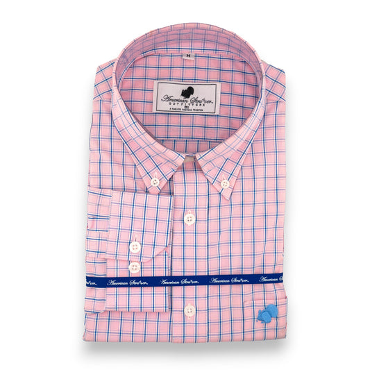 'Cotton Candy' Gingham Button Down Shirt (Youth)