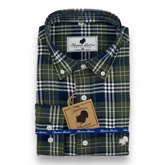 'Everygreen Plaid' Gingham Button Down Shirt (Youth)