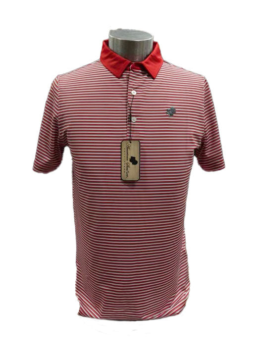 Youth American Strutter® Performance Polo (Red/Gray/White)