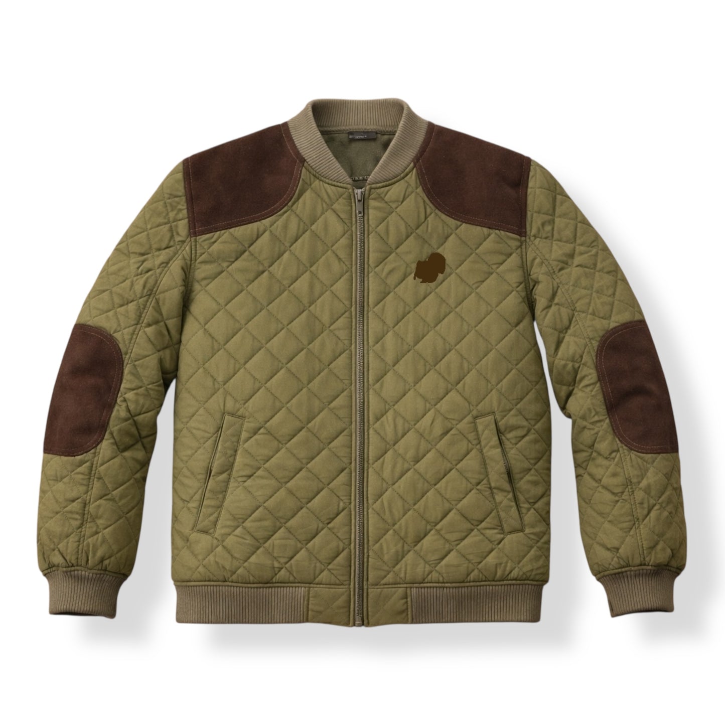 BobField Quilted Jacket (Moss Green/Walnut)