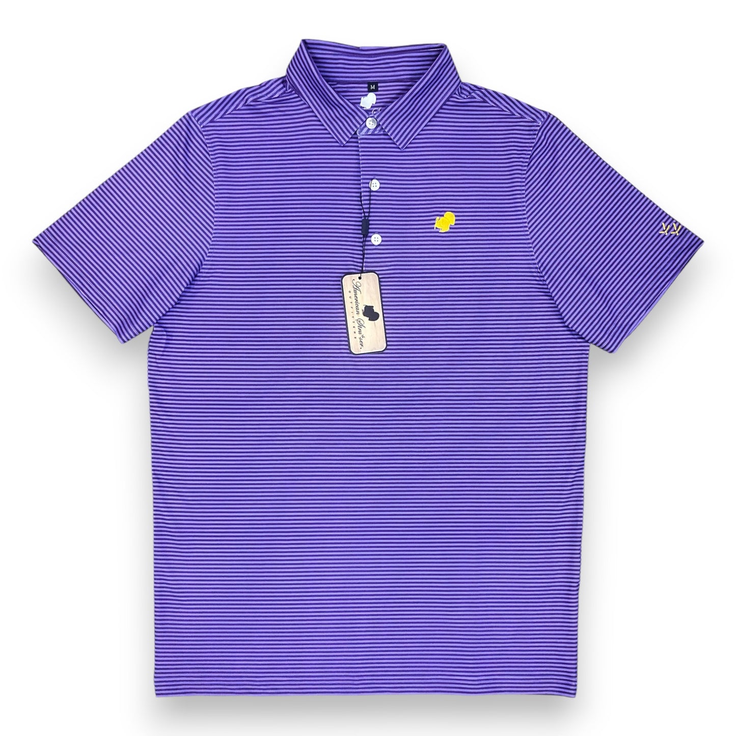 American Strutter® Performance Polo (PURPLE AND GOLD)