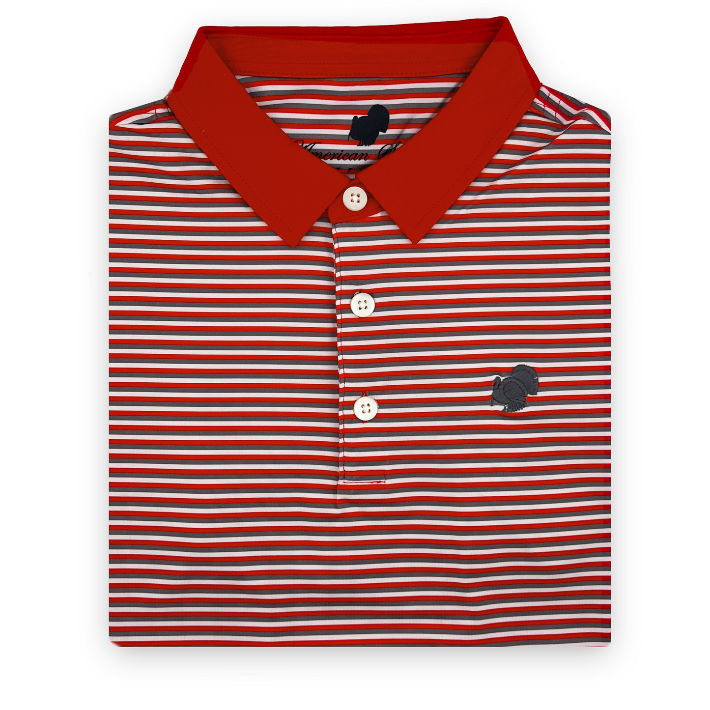 Youth American Strutter® Performance Polo (Red/Gray/White)