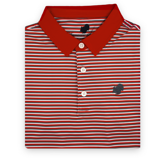 Wholesale '24 American Strutter® Performance Polo (RED/GRAY/WHITE)