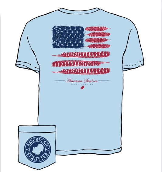 American Strutter® 'American Feathers' Short Sleeve Comfort Colors